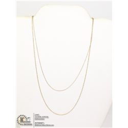 #233- STERLING SILVER NECKLACE 18"/2 PCS