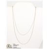 Image 1 : #233- STERLING SILVER NECKLACE 18"/2 PCS