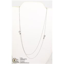 #230-STERING SILVER NECKLACE 18"/2 PCS