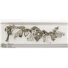 Image 1 : 39G .925 STERLING CHARM BRACELET W CHARMS