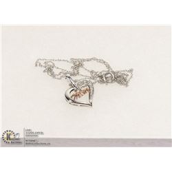 10K WHITE GOLD CHAIN AND PENDANT SET