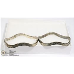 SET OF 2 STACKING .925 SILVER BRACELETS 54G