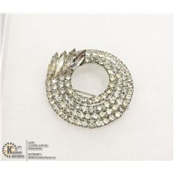 VINTAGE 4 COIL "SNAKE" COSTUME BROOCH