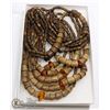 Image 1 : 20'' WOOD/AMBER NATURAL STYLE NECKLACE