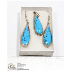 .925 STERLING EARRING AND PENDANT SET