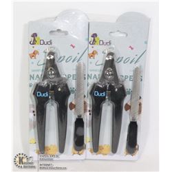 TWO DUDI PET NAIL CLIPPER AND FILE SETS