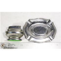 VINTAGE TABLE LIGHTER AND ASH TRAY SET