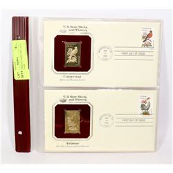 22k GOLD BIRD STAMPS FIRST DAY COVER STAMP