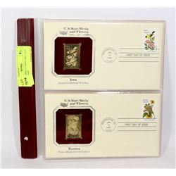 22k GOLD BIRD STAMPS FIRST DAY COVER STAMP