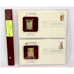 22k GOLD BIRD STAMPS FIRST DAY COVER STAMP