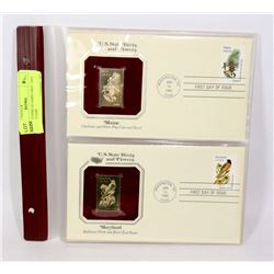 22k GOLD BIRD STAMPS FIRST DAY COVER STAMP