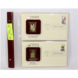 22k GOLD BIRD STAMPS FIRST DAY COVER STAMP