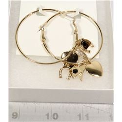 NEW FASHION GOLD TONE HOOP EARRINGS