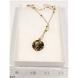 NEW FASHION GOLD TONE ROMAN COIN CHAIN