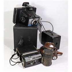 LOT OF VINTAGE CAMERAS AND ACCESSORIES