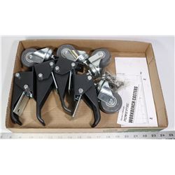 FLAT OF WORKBENCH CASTERS WITH INSTRUCTIONS