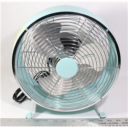 RETRO ROBIN EGG BLUE ELECTRIC FAN