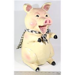 LARGE MACHE PIG BANK APPROXIMATELY 18 INCHES TALL