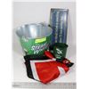 Image 1 : MAN CAVE LOT STEAM WHISTLE PAIL,PILSNER FLAG