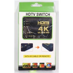 HDTV SWITCH WITH IR CABLE OR REMOTE