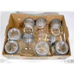 FLAT OF GEM MADE IN CANADA JARS WITH LIDS