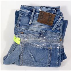 TWO PAIRS OF BLUE BLOOD WOMENS JEANS SIZE 29/34