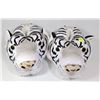 Image 1 : PAIR OF WHITE TIGER SLIPPERS