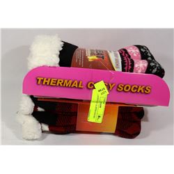 2PK LADIES COZY SLIPPER SOCKS