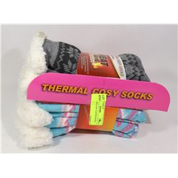 2PK LADIES COZY SLIPPER SOCKS