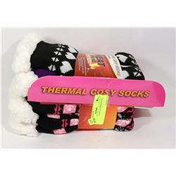 2PK LADIES COZY SLIPPER SOCKS
