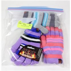3PK KIDS HEAT WAVE GLOVES