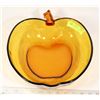 Image 1 : VINTAGE AMBER COLOUR APPLE SHAPE FRUIT BOWL
