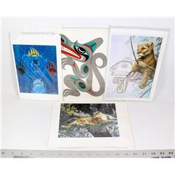 BUNDLE OF 4 SMALL ART PRINTS, ALL CANADIAN ARTISTS