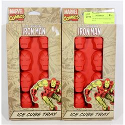 TWO NEW IRON MAN SHAPED ICE CUBE TRAYS