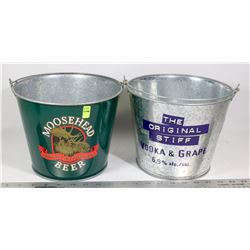 2 MOOSEHEAD ICE BUCKETS BEER