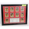 Image 1 : 1950-51 CHICAGO BLACKHAWKS HOCKEY CARDS, FRAMED