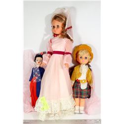 VINTAGE DOLL COLLECTION GROUP OF 3 TOGETHER