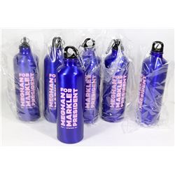 LOT OF 6 ALUMINUM WATER BOTTLES
