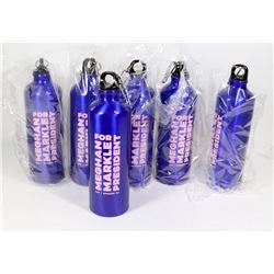 LOT OF 6 ALUMINUM WATER BOTTLES