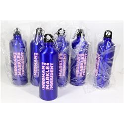 LOT OF 6 ALUMINUM WATER BOTTLES