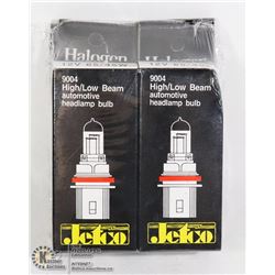 TWO 9004 HALOGEN 45/65W HI/LO HEADLIGHT BULBS