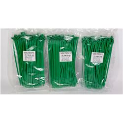 THREE BAGS OF VOLTRON 7.4" X 0.19" ZIP TIES