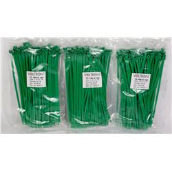 THREE BAGS OF VOLTRON 7.4" X 0.19" ZIP TIES