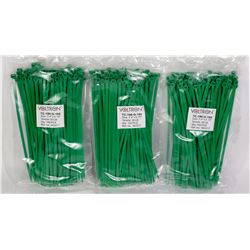 THREE BAGS OF VOLTRON 7.4" X 0.19" ZIP TIES