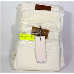 TWO PAIRS OF BLUE BLOOD WHITE JEANS SIZE 27/32