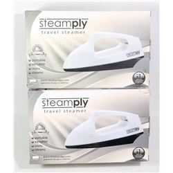 TWO STEAMPLY TRAVEL STEAMERS