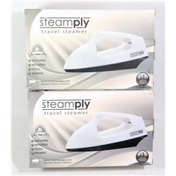 TWO STEAMPLY TRAVEL STEAMERS