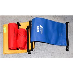 CAMPING EQUIPMENT  -4 DRY BAGS, MOUNTAIN EQUIPMENT