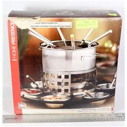 HOME PRESENCE STAINLESS STEEL MEAT FONDUE SET