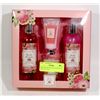 Image 1 : NEW 4PC OPALINE SPA  ROSE PETAL BATH GIFT SET